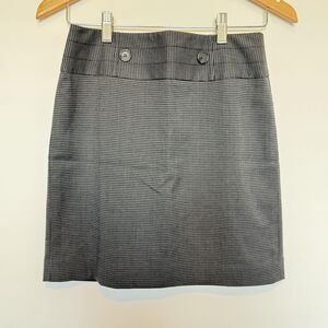 Ann Taylor LOFT Skirt Womens 0P Gray Houndstooth Lined Career Work High Waist